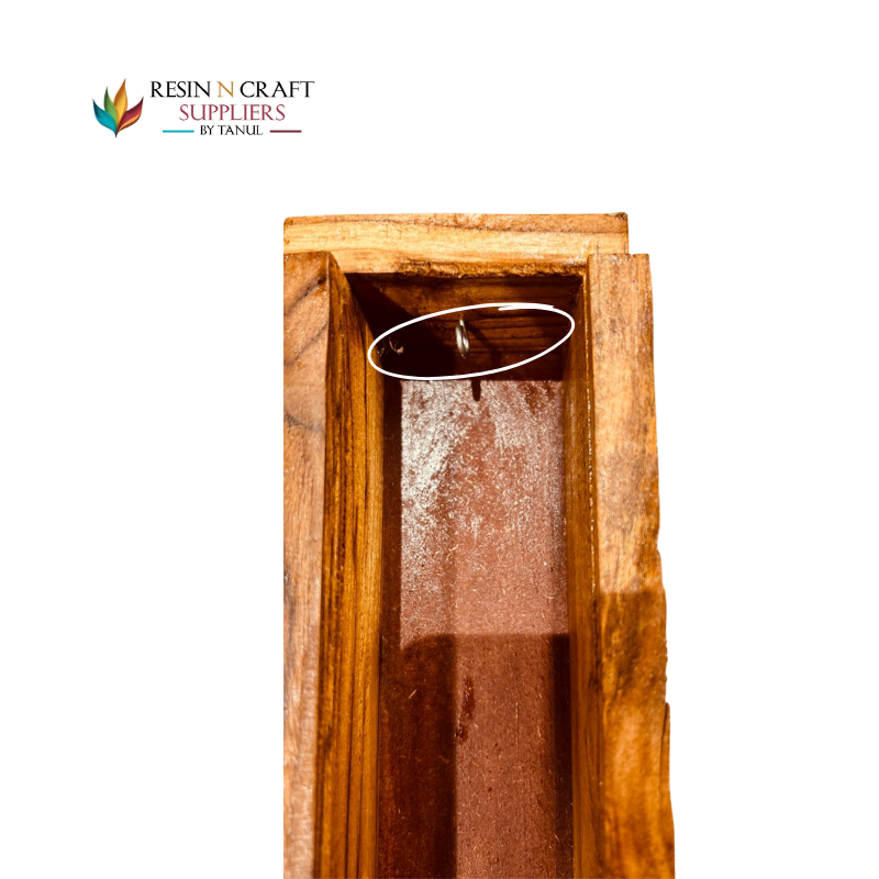 12 X 16 X 2.5 Inch MDF Teakwood (3 Sections) Acrylic Slider 3 side