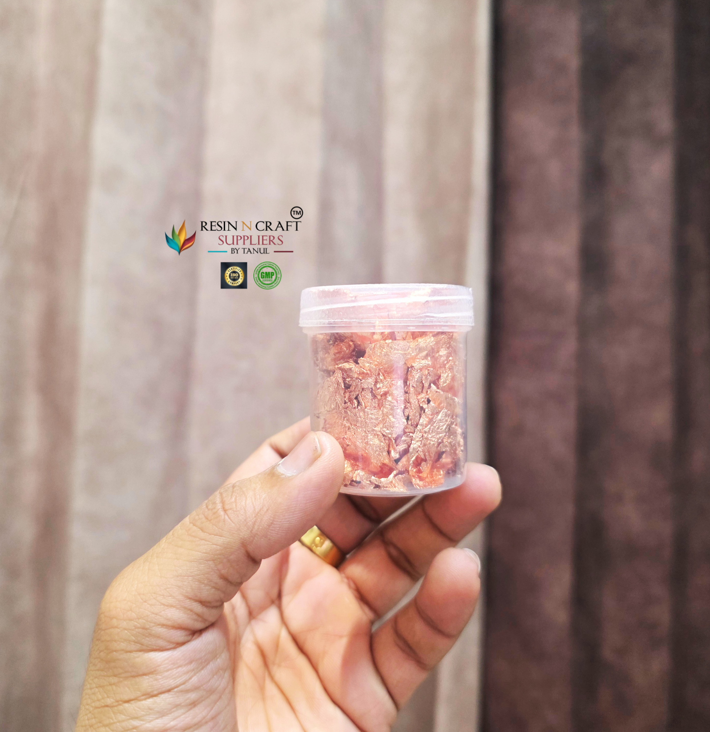 Copper Foil Flakes (Small , Large , Jumbo Jar)