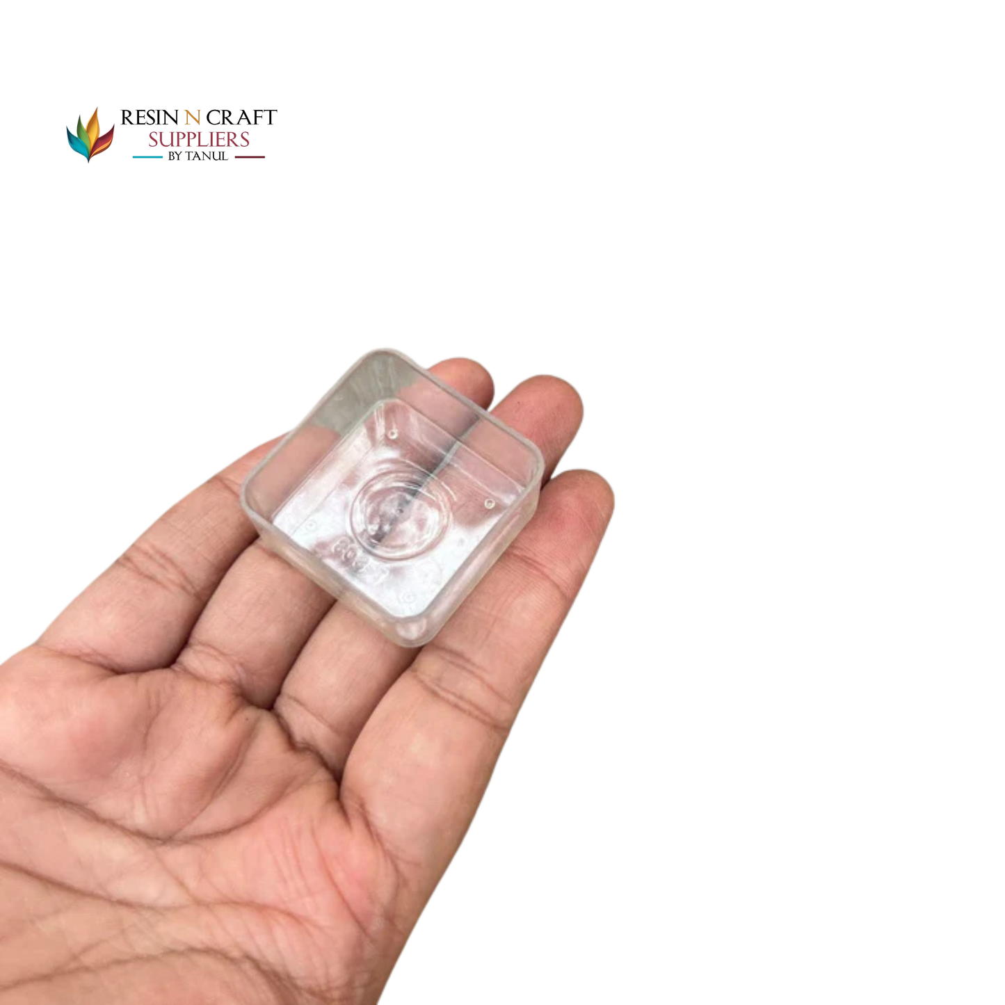 Polycarbonate Holder For Candle – Square (3.5*3.5*1.5 cm) RPM140