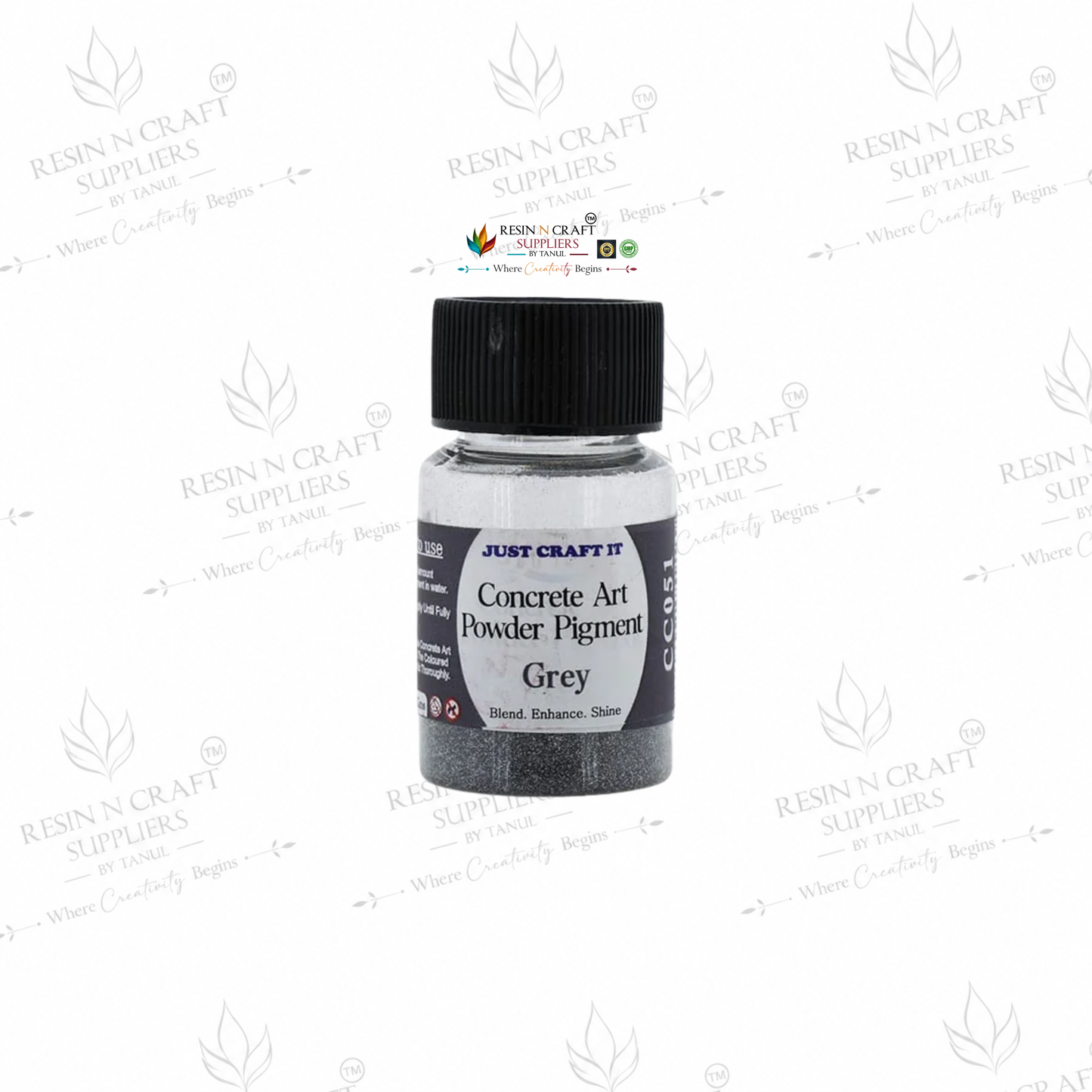 Grey Concrete Art Powder Pigment (CC051) | 10 Gram | Premium Concrete & Terra Art Color
