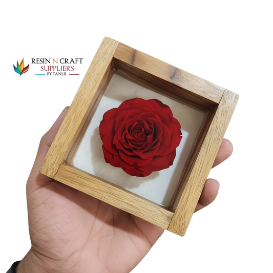 04"X04" Floating Acrylic Frames In Teakwood