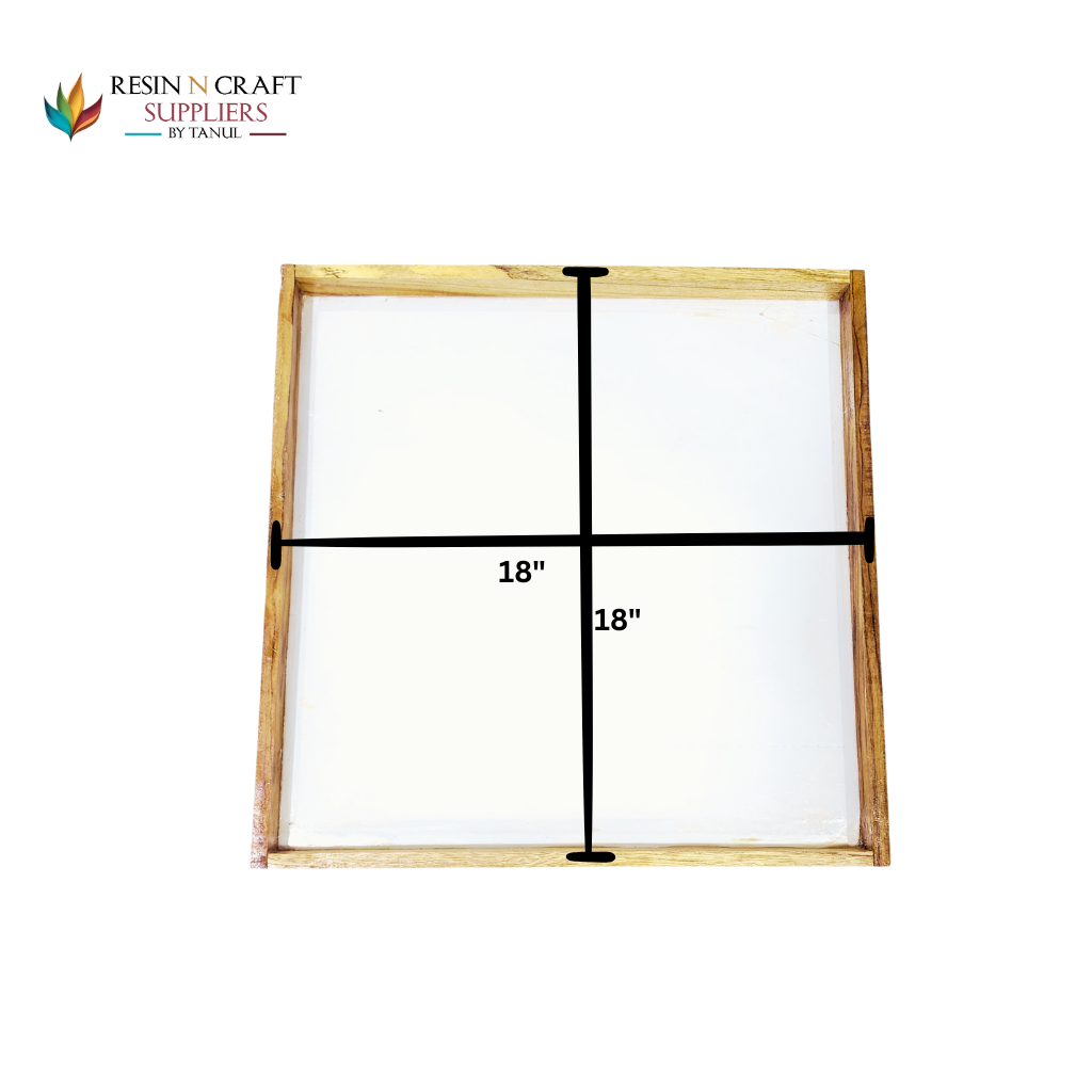 18" x 18" Floating Acrylic Frame in Teakwood