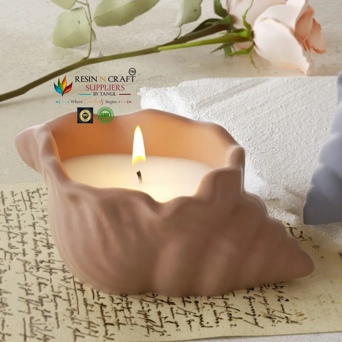 3D shankh Shell Candle Holder Silicone Mould – 11 CM | Shell Bowl Mould for Candle Making & Resin Art ( RRM0089M)