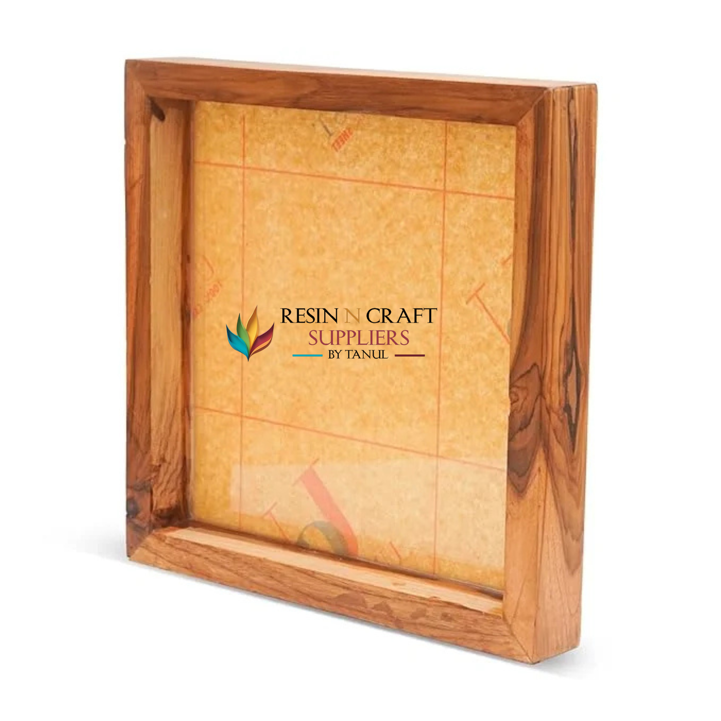 06" x 06" Teakwood Frame With Acrylic Base And LED