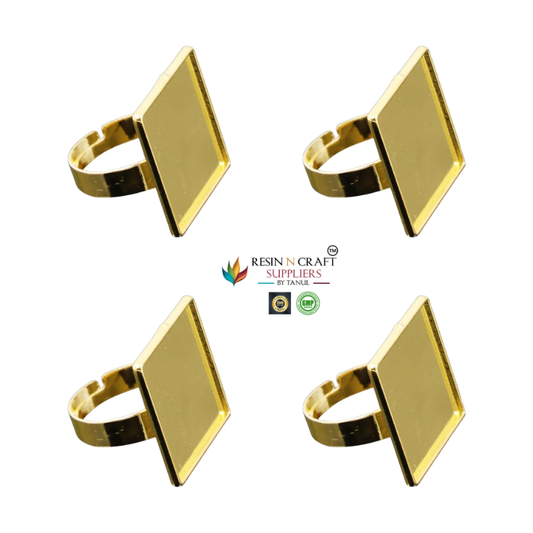 Gold Ring Bezels – 5 Pcs Set (RRB015M)