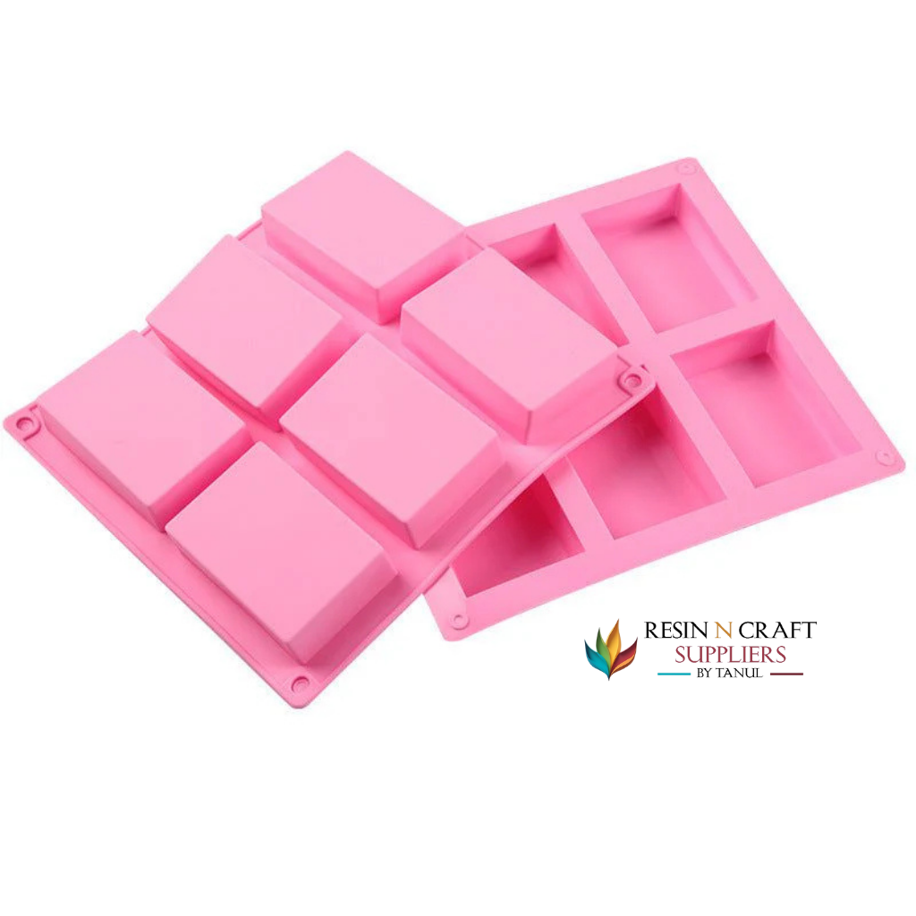 6 Cavity Rectangle Soap Mould