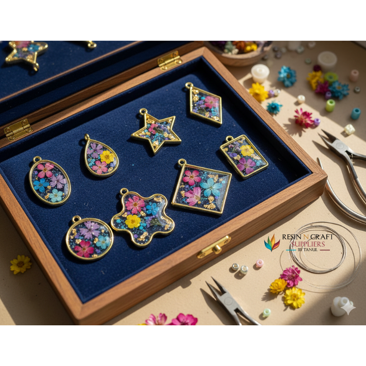 RRI07346 10 In 1 Gold Bezels / Pendant Set (GOLD)