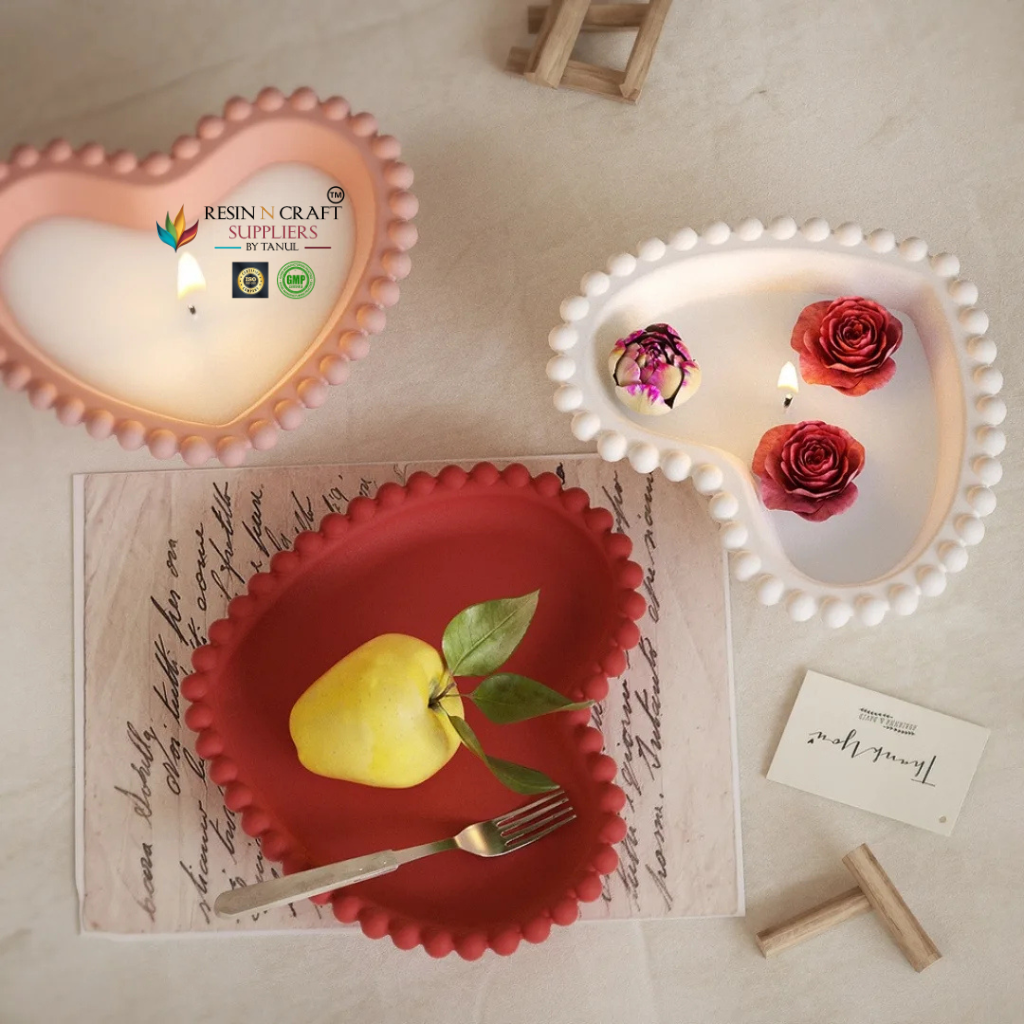 Heart Tray Mould With Round Bubble Border