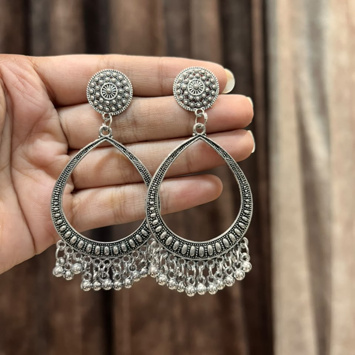 Silver Earring Bezel / Jumkha Without Beads