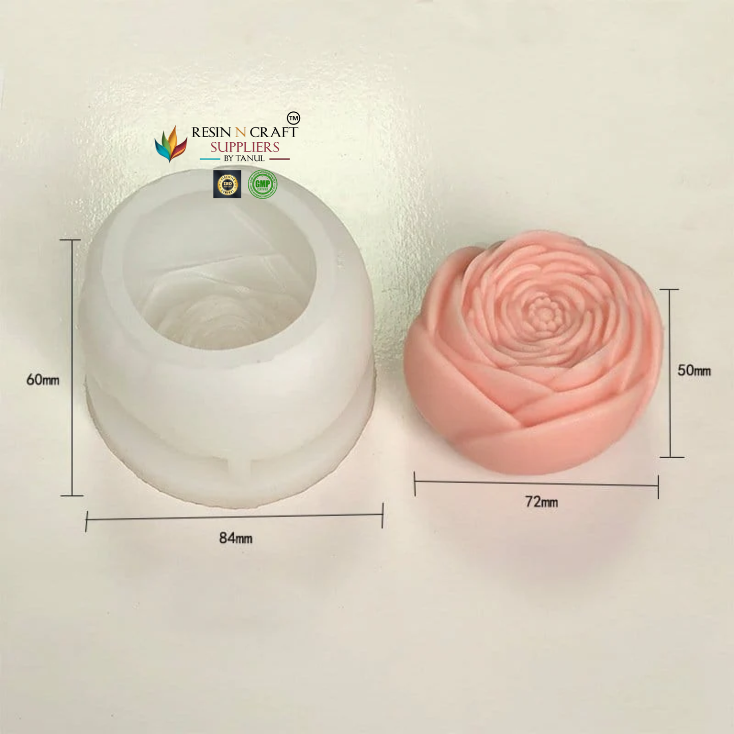 3D Peony Bloom Candle Mold (RHM0178)