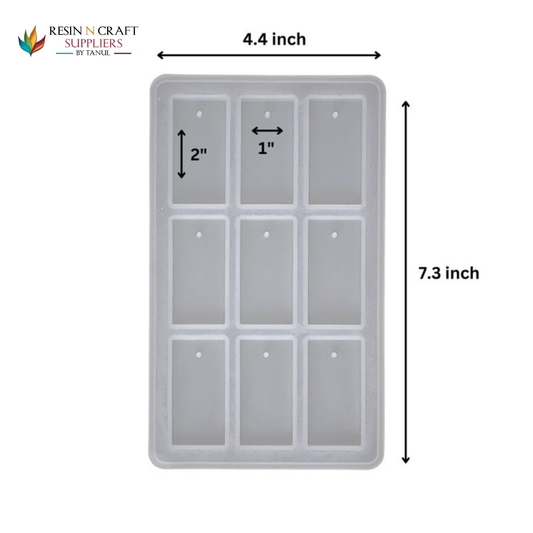 9 Cavity Rectangle Pendant Mould