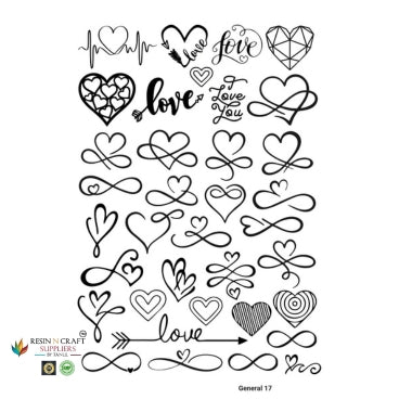 Gold Insert Sheet - LOVE (MIS-03)