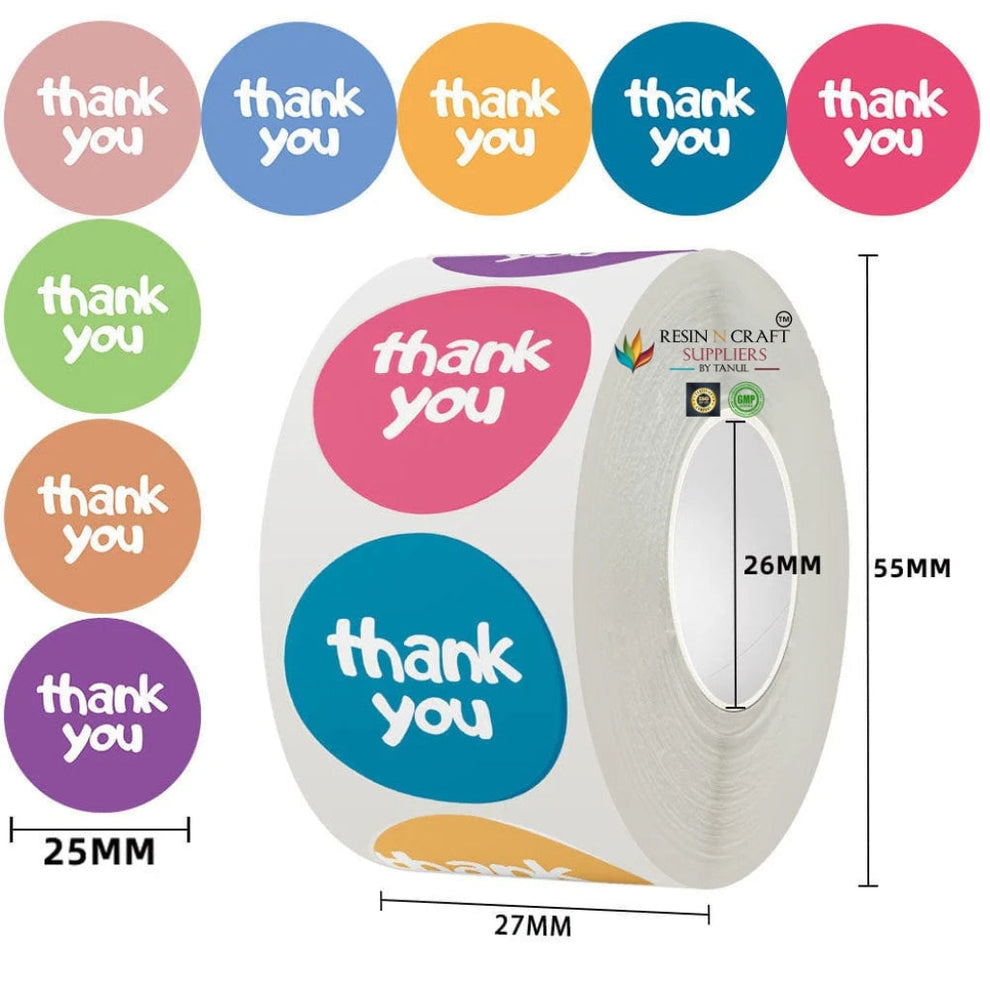 ThankYou Stickers / Thank You Tape (500 Stickers per Roll) 💌 – RESIN N ...