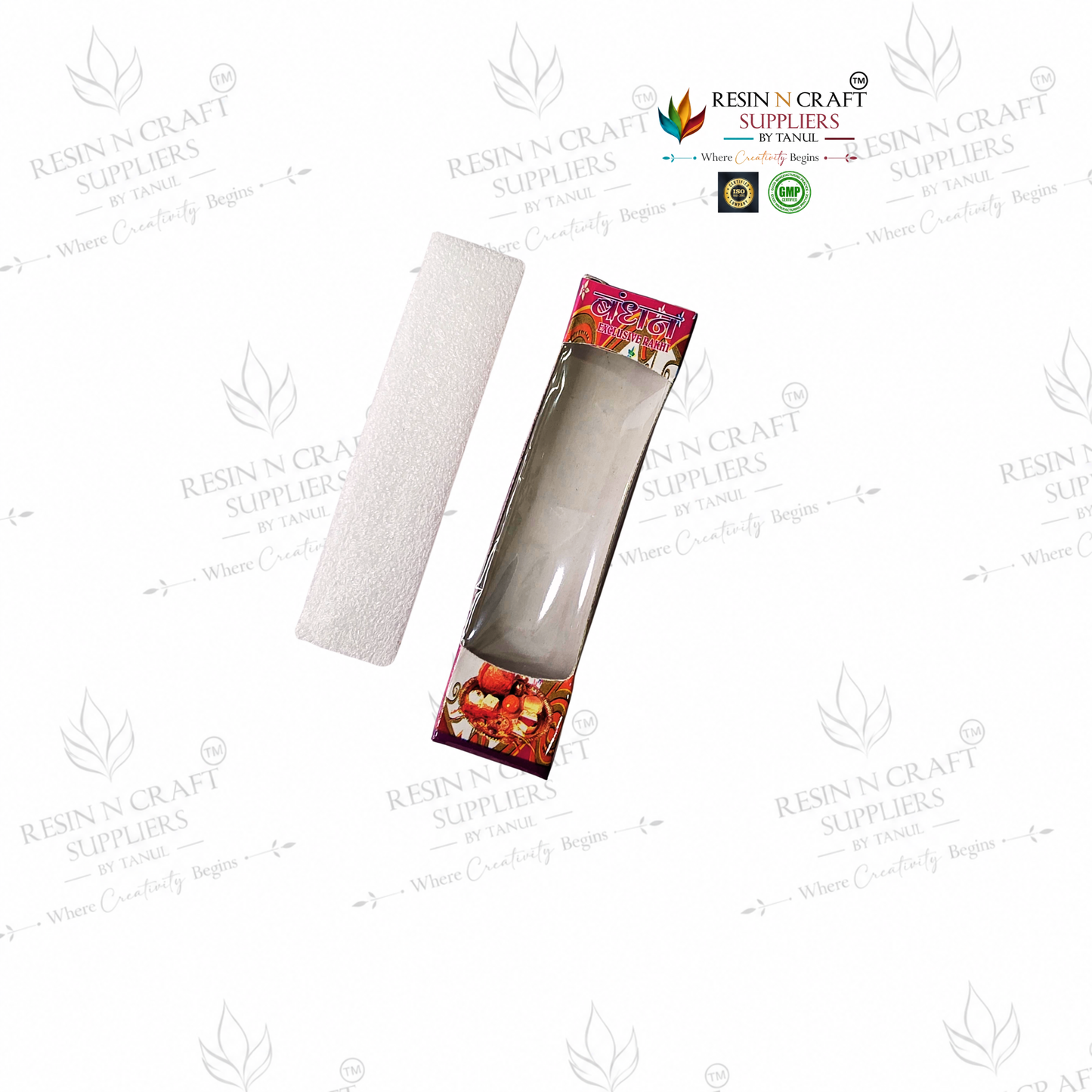 Rakhi / Bracelet Card Box Packing (RKB16) – 12 Box Set for Rakhi Packaging | 4 × 1 Inch Box