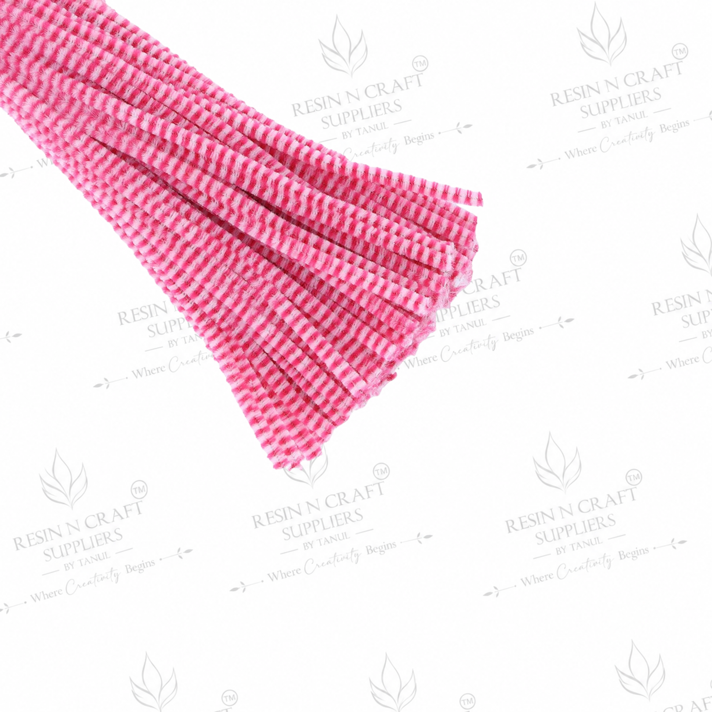 Chenille Stripe Pipe Cleaners (100 pc approx pack) (Different Color)
