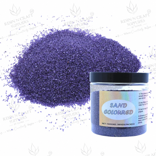 Voilet Coloured Sand 500g for Resin Art, Rangoli, DIY Crafts & Decoration