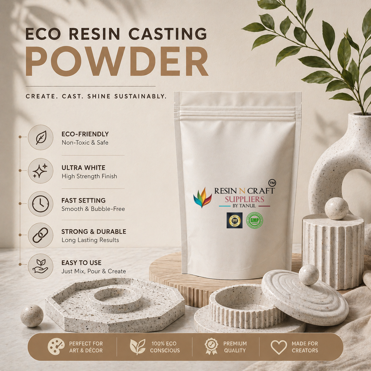 Eco Resin Casting Powder | Jesmonite Style | Terrazzo & Terra Art Powder