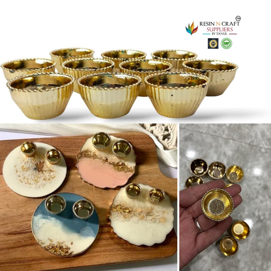 Mini Small Bowls/ katori - Gold For Rakhi & Diwali / (VATI / BOWL / KATORI / KUM KUM / RAKHI)