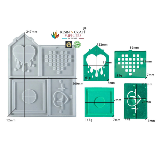 Love Theme House T-Light Holder Mould (RSM1115B)