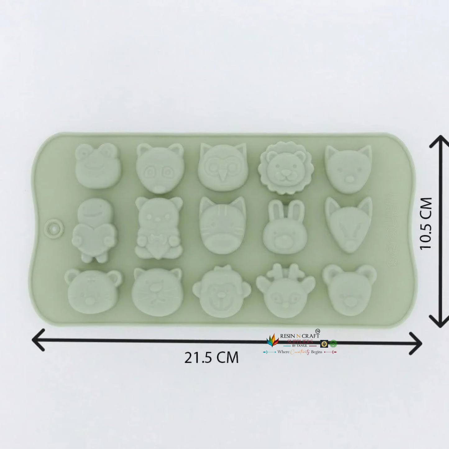 Flexible Animals Shape Mould Tray- Ice Balls Maker, Chocolate, Cake, Soap, DIY Concrete Art, Resin Crafts, Making Silicon Mould (RSM1480M)