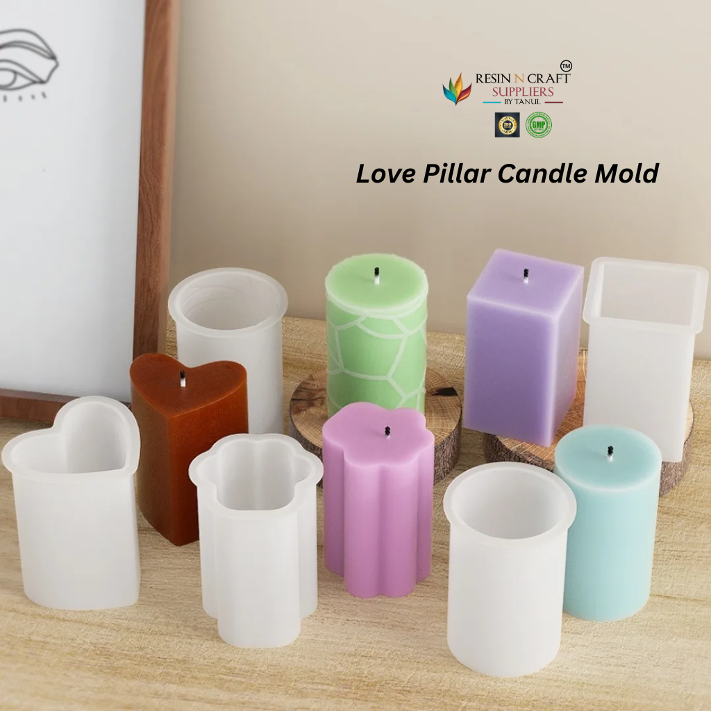 Love Pillar Candle Mold – Premium Heart Shape Silicone Mold RDI-RCM-0015M