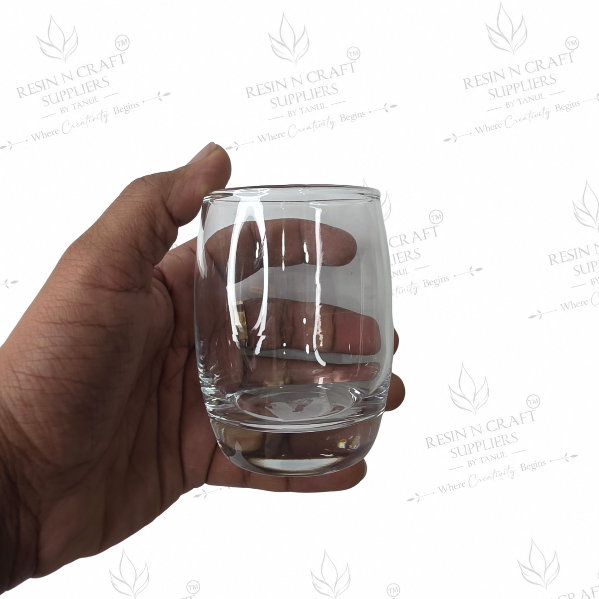 Classic Clear Tumbler Glass Candle Jar 3.5 Inch | Premium Candle Container | Wine & Smoothie Candle Glass | Resin Art & Gift Hamper