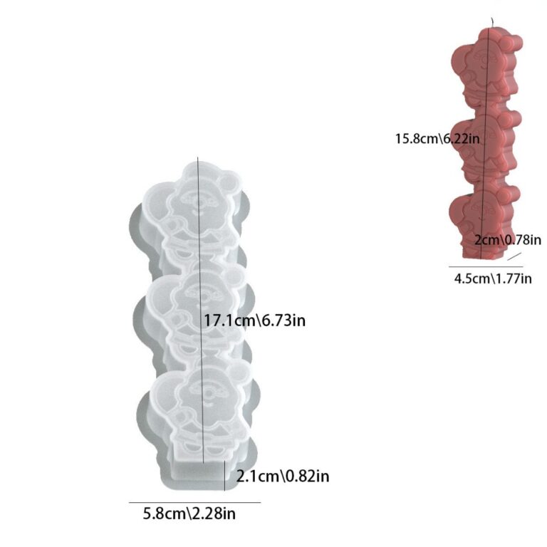 Three-Shanta Claus Pillar Candle Mold (RSP 103)