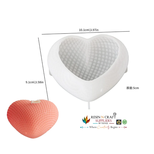 Creative Woven Shape Heart Silicon Mould (RSM1317M)