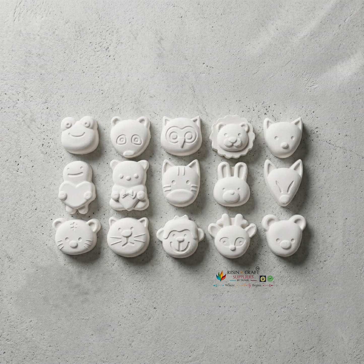 Flexible Animals Shape Mould Tray- Ice Balls Maker, Chocolate, Cake, Soap, DIY Concrete Art, Resin Crafts, Making Silicon Mould (RSM1480M)