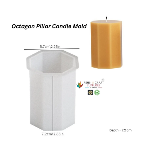 Octagon Pillar Candle Mold – Premium Geometric Silicone Mold RDI-RCM-0016M
