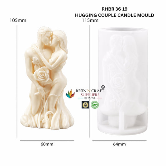 Eternal Love Hugging Couple Candle Mould – Silicone Couple Mould RHBR 36-19M