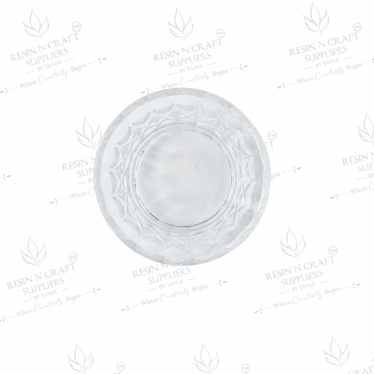 Royal Diamond Cut Glass Candle Jar 2 Inch | Premium Textured Candle Container | Wine & Smoothie Candle, Resin Art & Hamper Glass