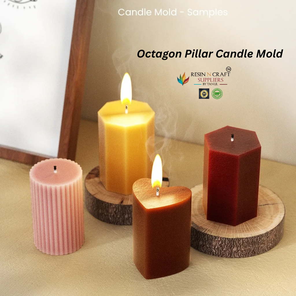 Octagon Pillar Candle Mold – Premium Geometric Silicone Mold RDI-RCM-0016M