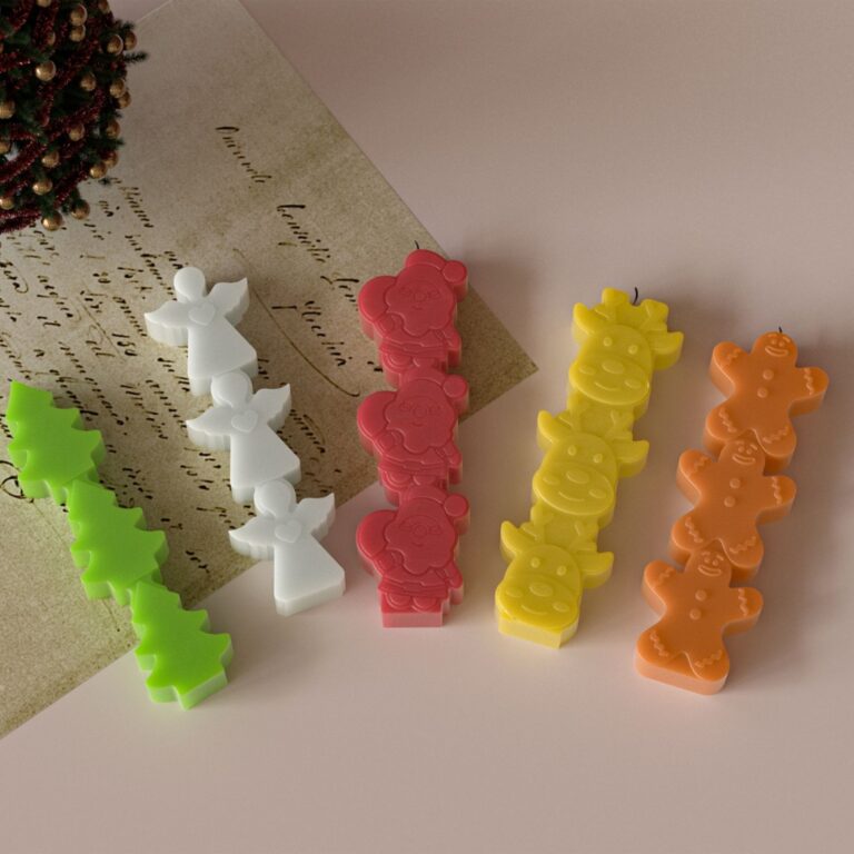 Three-Christmas Tree Pillar Candle Mold (RSP 104)