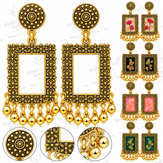 Gold Earring Bezel / Jumkha Without Beads