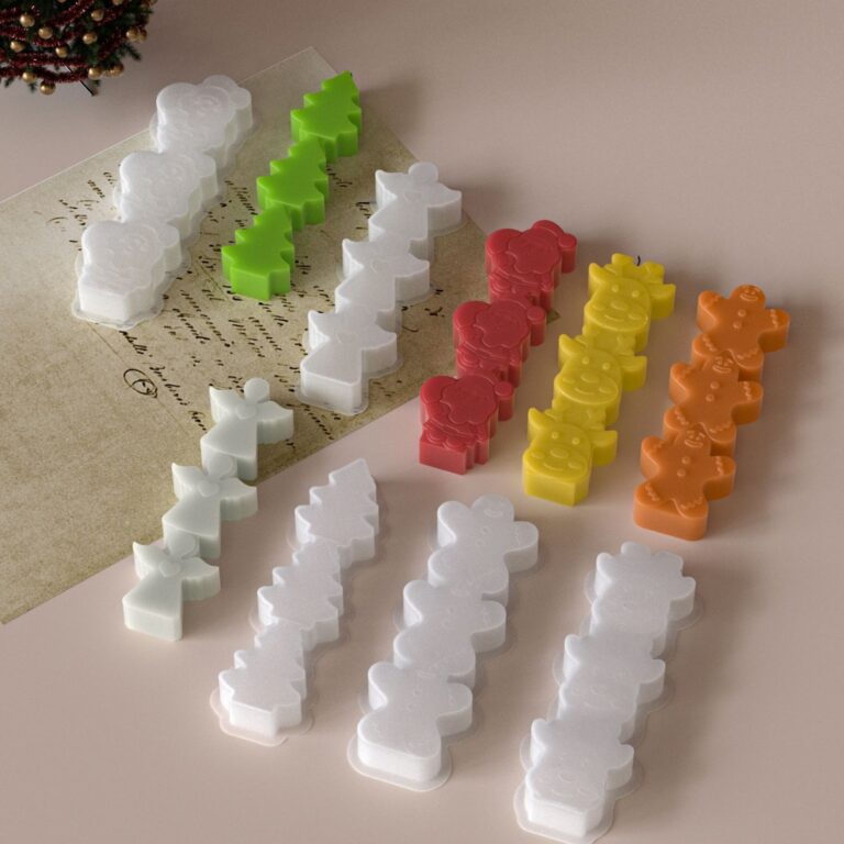 Three-Christmas Angel Pillar Candle Mold (RSP 105)