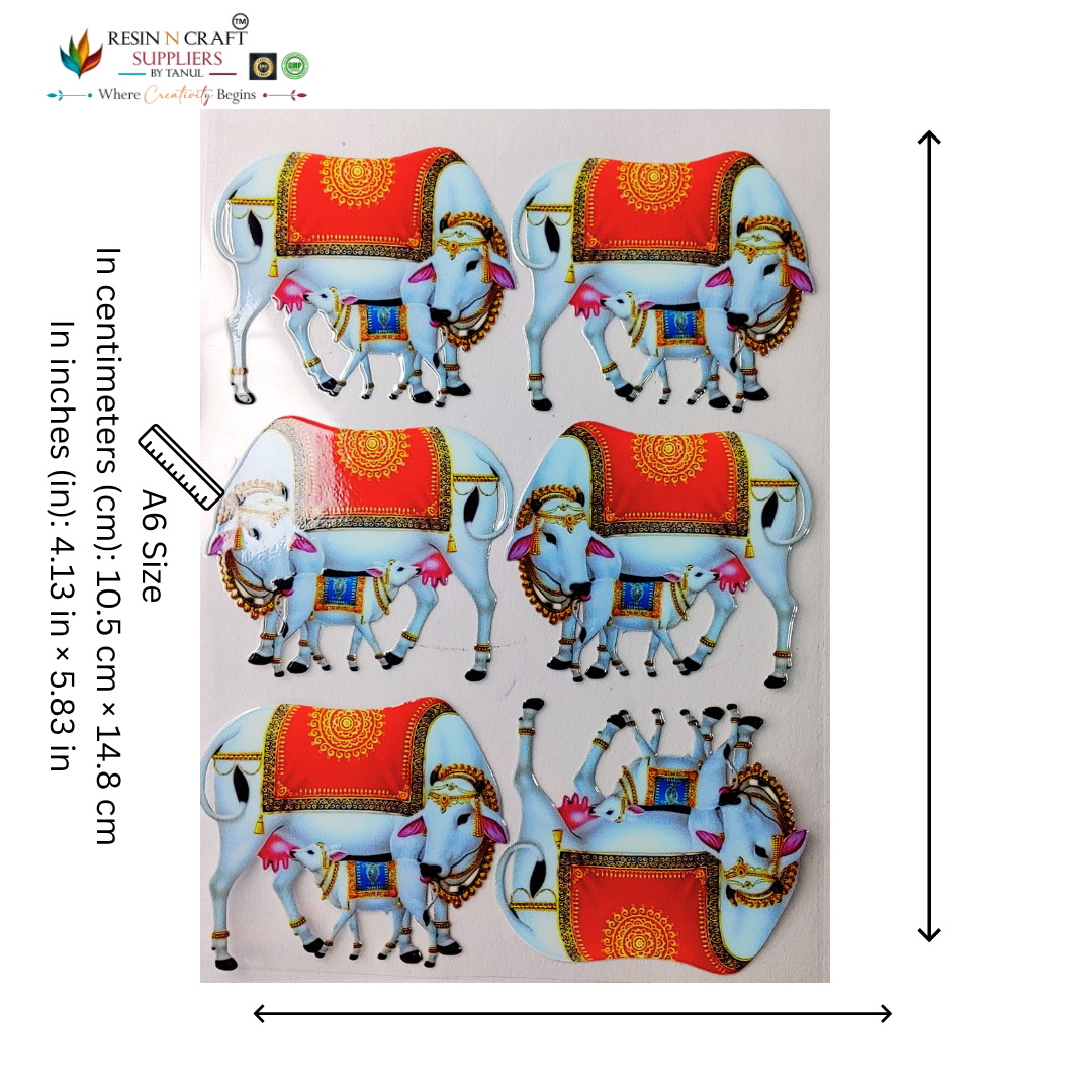 God (Cow) Color Peel & Stick UV DTF Sticker – A6 Size (UVS - 167)