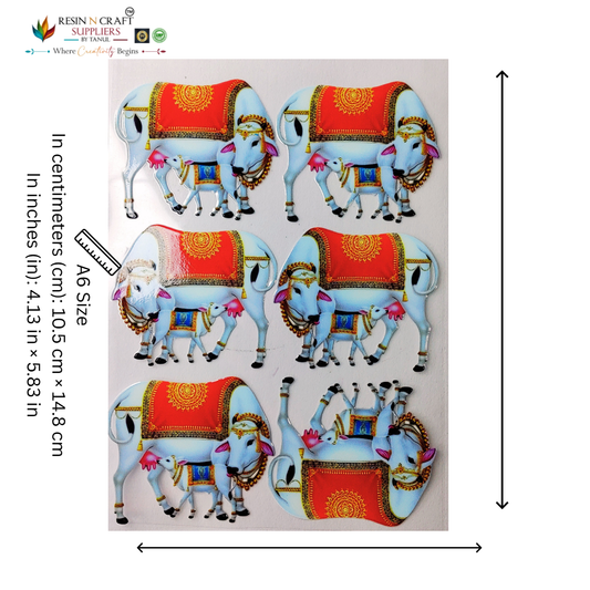 God (Cow) Color Peel & Stick UV DTF Sticker – A6 Size (UVS - 167)