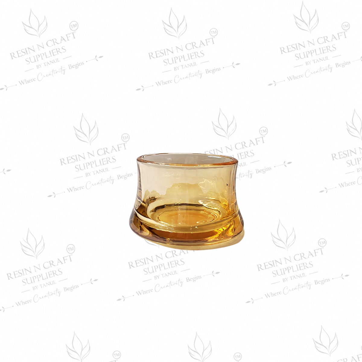 120 ML Amber Flared Glass Candle Jar | Premium Golden Amber Candle Container for Wine & Smoothie Candles, Hampers & Resin Art