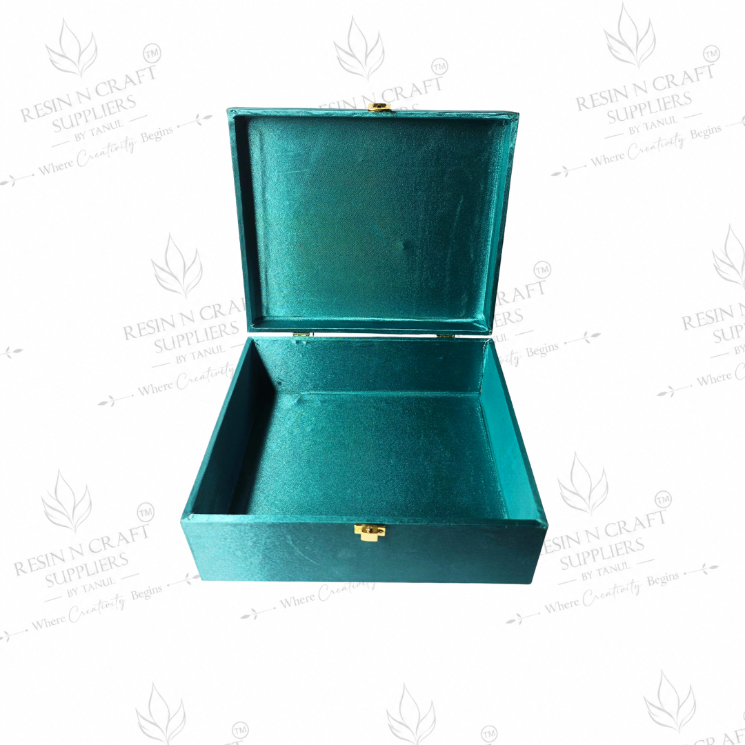 Premium Teal Rakhi Hamper Box | Brother & Sister Theme Gift Box 8 Inch × 9.5 Inch × 4 Inch (Deep)