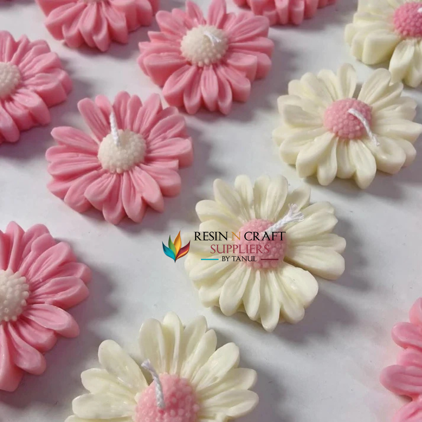 Yellow Daisy Flower Mold For Candle (RWCM246)