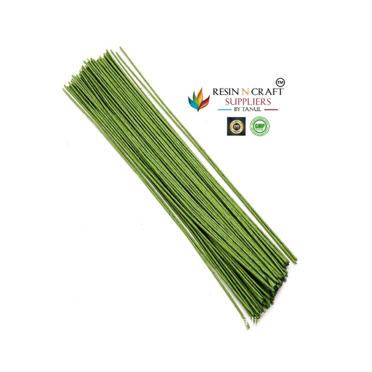 1.2mm Thin Paper Coated Light Green Stem Wire 100Gram