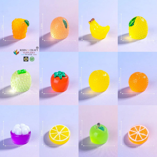Mini Fruit Miniatures Set (12 PCS) | Cute Fruit Miniatures