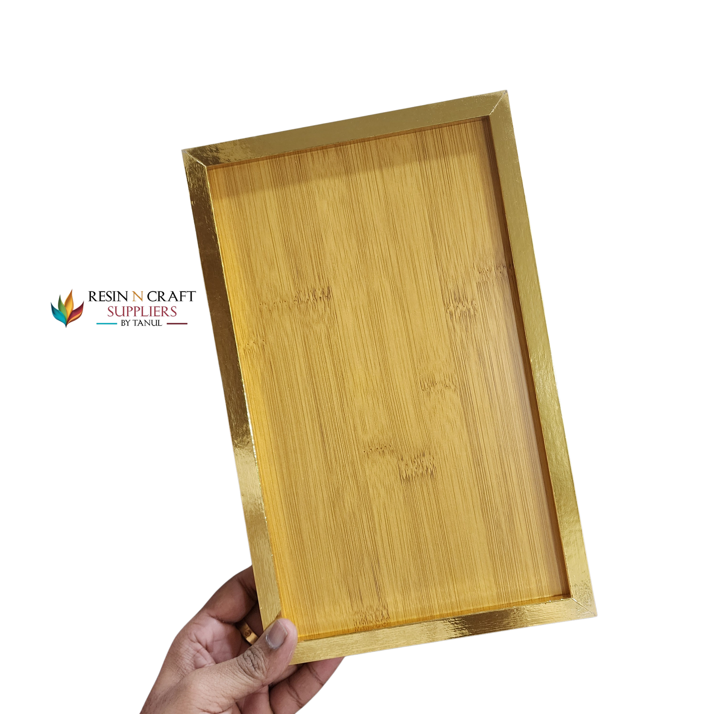 Premium Gold Frame Decorative Tray Set – 3 Pieces