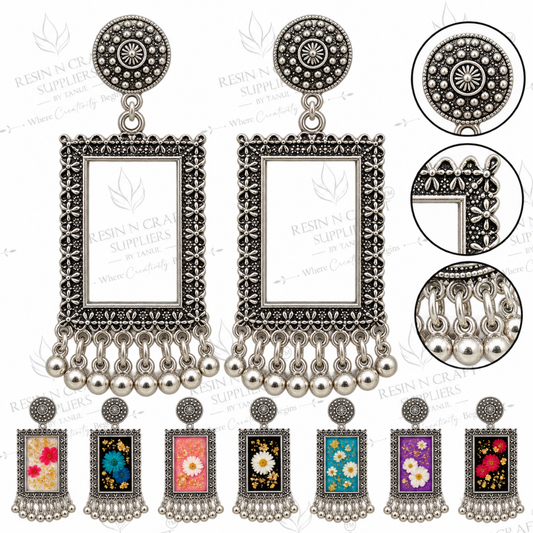 Silver Earring Bezel / Jumkha Without Beads