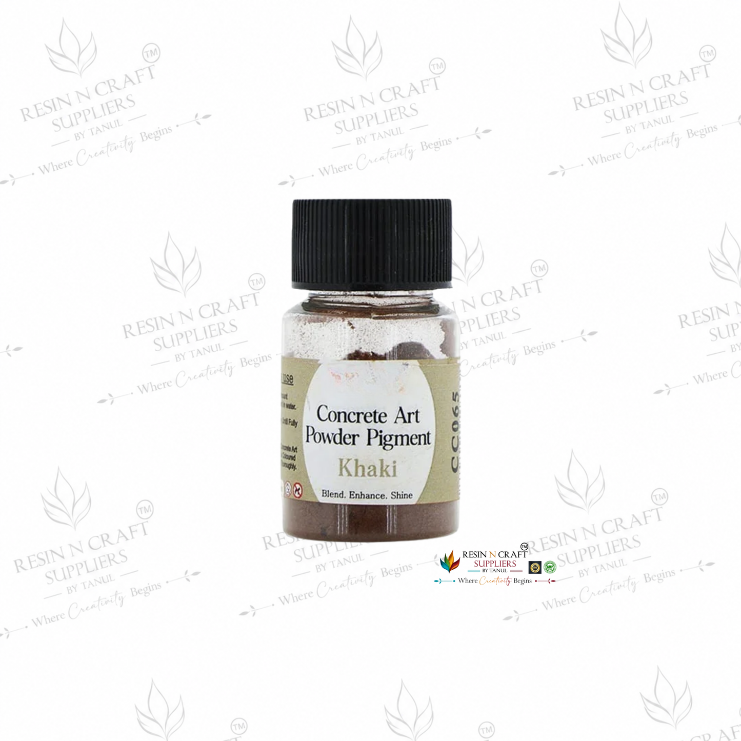 Khaki Concrete Art Powder Pigment (CC056) | 10 Gram | Premium Concrete & Terra Art Color