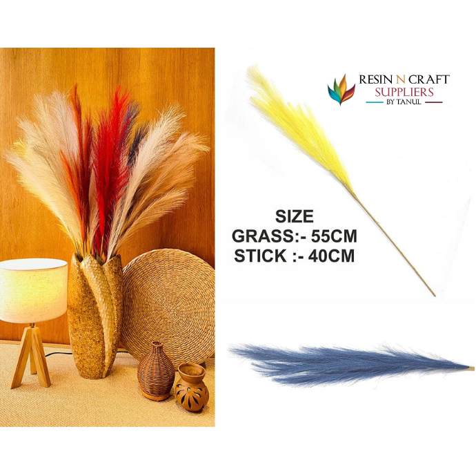 Blue Plain Pampas Grass For Hup Stand