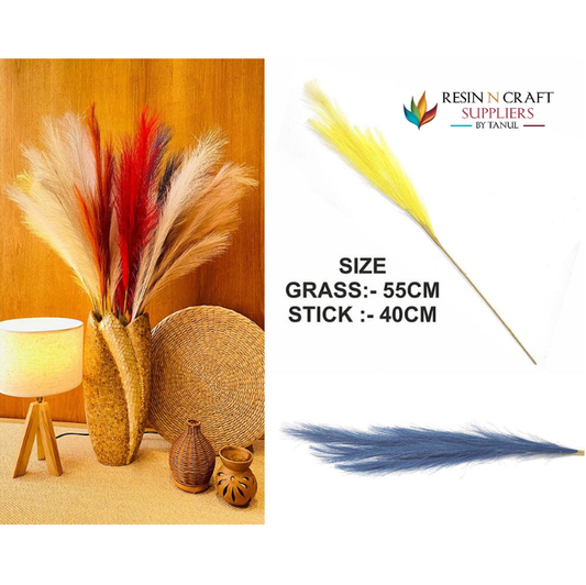 Blue Plain Pampas Grass For Hup Stand