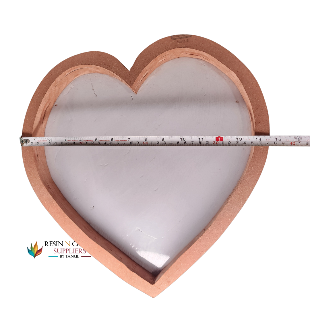 15"×20mm Heart Shape Floating Acrylic Frames In MDF