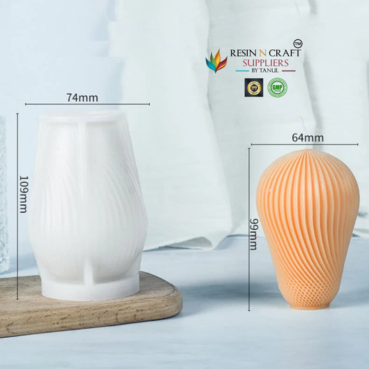 Pillar Spiral Cylindrical Candle Handmade Mould (RHM0160)